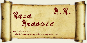 Maša Mraović vizit kartica